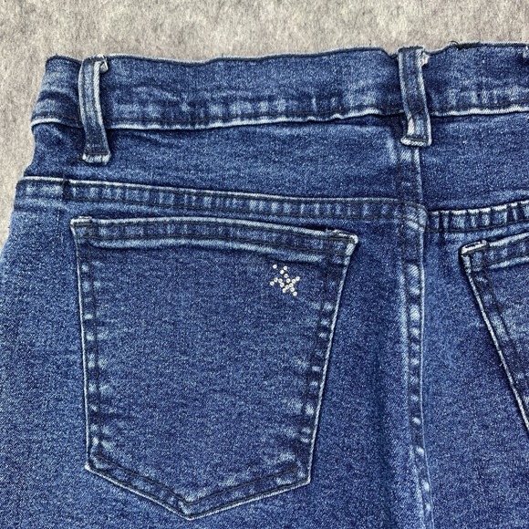 Brazil Roxx Women's Embroidered Floral Blue Mid Rise Flare Jeans Size 8 (27x30) - Picture 7 of 12